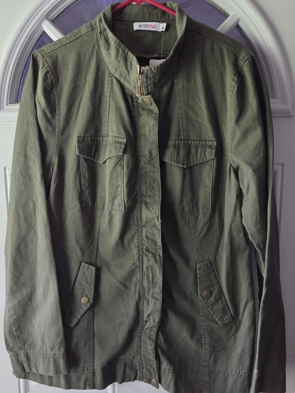 JustFab Olive Green Utility Jacket